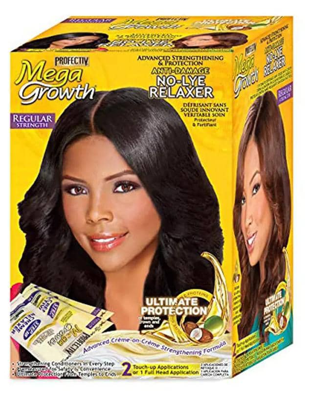 Mega Growth Anti-Damage No-Lye Relaxer- Regular Strengthener